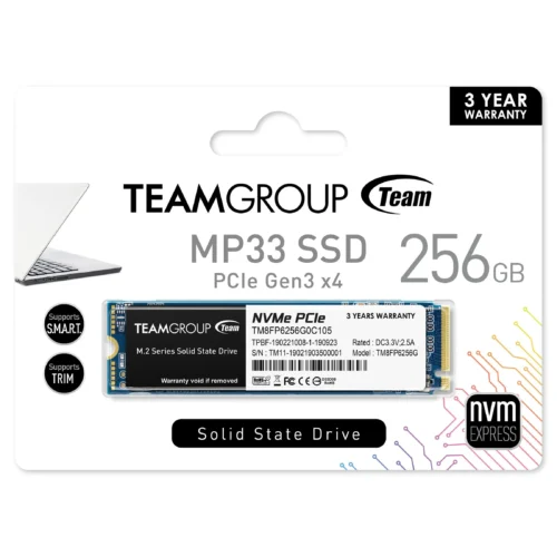 Alternative view of SSD диск Team Group MP33, M.2 2280 256GB PCI-e 3.0 x4 NVMe