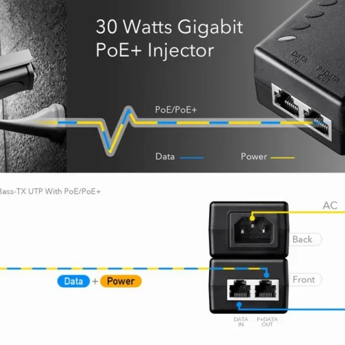 Alternative view of PoE инжектор Cudy POE200, Gigabit PoE+/PoE, 30W, 1 x 10/100/1000Mbps