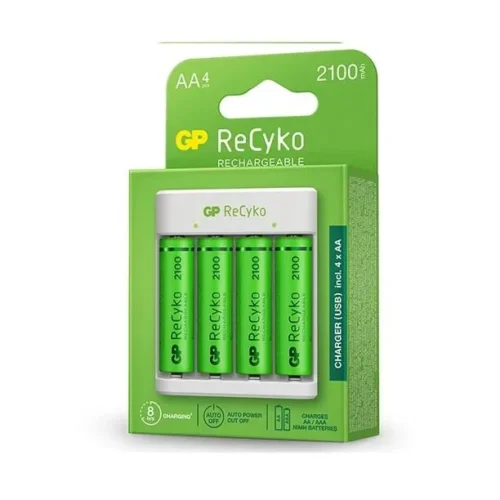 Alternative view of Зарядно GP BATTERIES E411 +  2100mAh AA, За 4 броя, NiMH