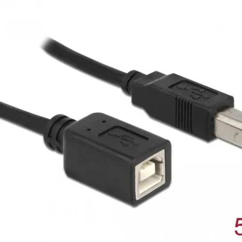 Alternative view of Кабел Delock USB-B мъжко - USB-B женско, 5 м, USB2.0