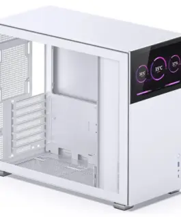 Alternative view of Кутия за компютър Jonsbo D41 Screen TG, mATX, Бял