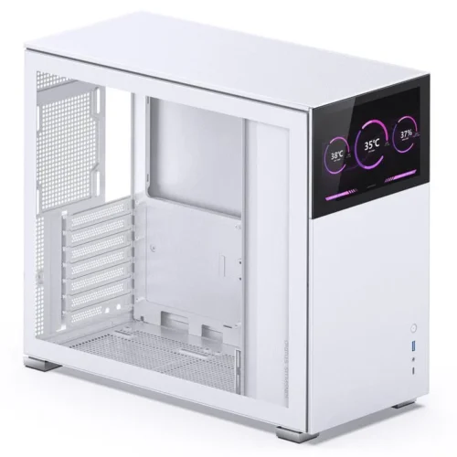 Alternative view of Кутия за компютър Jonsbo D41 Screen TG, mATX, Бял