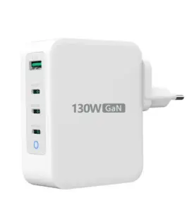 Alternative view of Мрежово зарядно j5create JUP43130E 130W, 4 порта, USB-C, USB-A