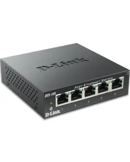 Суич D-Link DES-105/E 5 портов 10/100 метален корпус