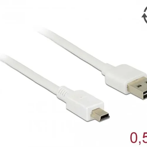 Alternative view of Кабел DeLock EASY, USB 2.0 Type-A мъжко > USB 2.0 Type Mini-B мъжко 0.5 m