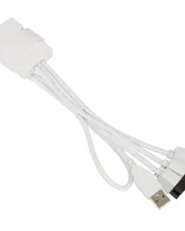 USB Хъб Lian Li PW-U2TPAB USB 2.0 1-към-3 Hub - Бяло