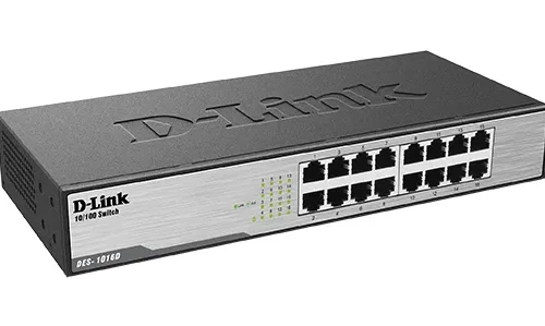 Alternative view of Суич D-Link DES-1016D/E, 16 портов 10/100, Desktop, rack mount