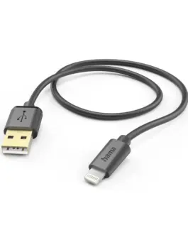 Кабел HAMA USB-A - Lightning 1.5м позл.конекторичерен