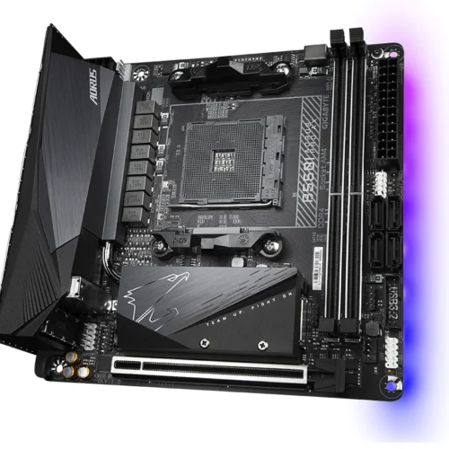 Alternative view of Дънна платка GIGABYTE B550I AORUS PRO AX, Socket AM4