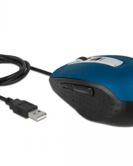 Мишка за компютър оптична DeLock USB-A 5 бутона  Синя