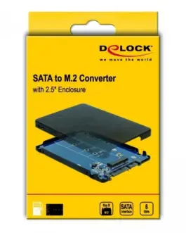 Alternative view of Конвертор DeLock, SATA 22 pin - M.2 с чекмедже, 2.5"