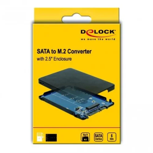 Alternative view of Конвертор DeLock, SATA 22 pin - M.2 с чекмедже, 2.5"