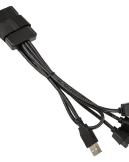 USB Хъб Lian Li PW-U2TPAB USB 2.0 1-към-3 Hub - Черно