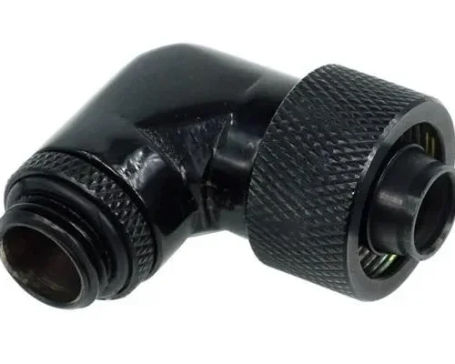 Alternative view of Компресионен фитинг Alphacool, 16/10 - G1/4, 90°, Въртящ се, Черен мат