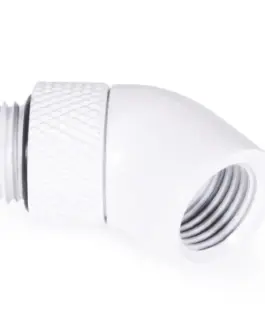 Alternative view of Ъглов адаптер Alphacool Eiszapfen, 45°, G1/4 външна към G1/4 вътрешна резба, Бял