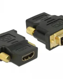Адаптер Delock 65466 DVI мъжко - HDMI женско Позлатени конектори
