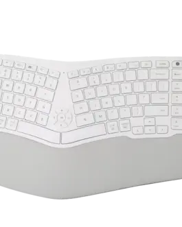 Клавиатура Delux GM902 безжична/Bluetooth бяла US Layout