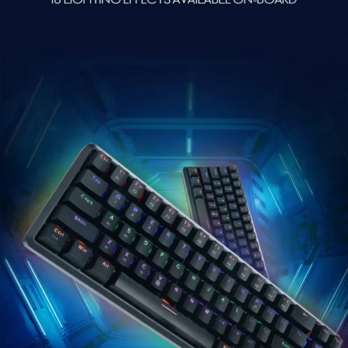 Клавиатура Delux KM32 механична геймърска USB Type-C/Bluetooth v5.0 Rainbow RGB