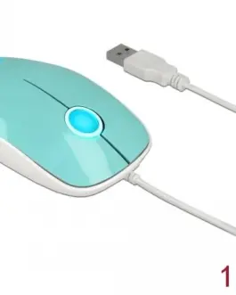 Мишка за компютър оптична DeLock USB-A Кабел 1.3 м USB 1200 dpi