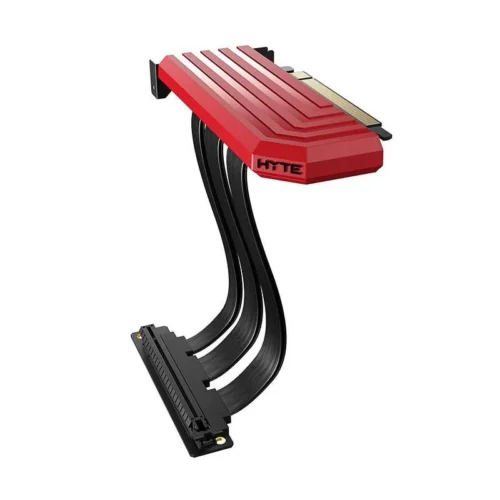 Alternative view of Кабел за вертикален монтаж HYTE PCI-E 4.0 x16 200mm, Червено