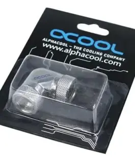 Alternative view of Адаптер Alphacool HF, L-конектор 90°, G1/4 - G1/4, Вътрешна резба, Сребрист