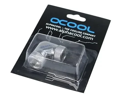 Alternative view of Адаптер Alphacool HF, L-конектор 90°, G1/4 - G1/4, Вътрешна резба, Сребрист