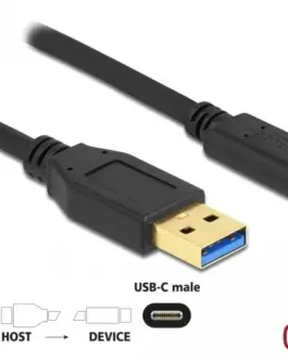 Кабел Delock USB-C мъжко - USB 3.2 A мъжко 0.5 м