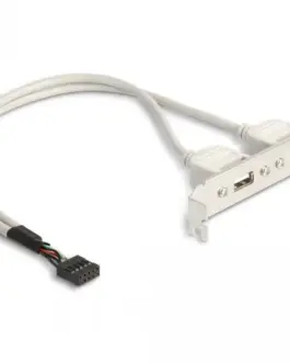 Скоба Delock За монтаж в PC USB 10 pin към 2 x USB 2.0 type A