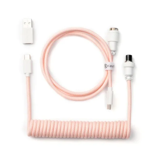Alternative view of Кабел за клавиатура Keychron Coiled Aviator Light Pink