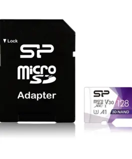 Alternative view of Карта памет Silicon Power Superior Pro, 128GB, microSDXC, Class 10, SD Adapter