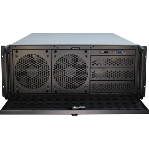 Alternative view of Кутия за компютър за сървър InterTech 4U-4129L - Mini ITX, mATX, mu;ATX, ATX, SSI EEB, Чернa