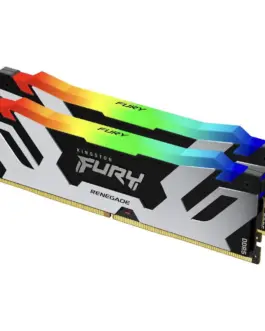 Alternative view of Памет за компютър Kingston Fury Renegade Silver/Black RGB 64GB(2x32GB) DDR5 6400MHz CL32 - KF564C32RSAK2-64