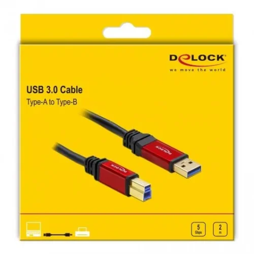 Кабел Delock USB-A мъжко – USB-B мъжко