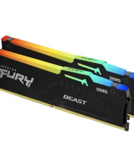 Памет за компютър Kingston FURY Beast Black RGB 64GB(2x32GB) DDR5 6000MHz