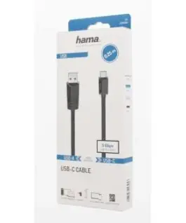 Alternative view of Кабел HAMA USB-C мъжко-USB-A мъжко, USB 3.2 Gen 1, 5Gbit/s, 0.25 м., Черен