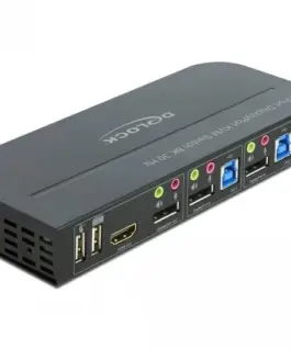 KVM превключвател Delock 11482 2-портов USB DisplayPort Audio