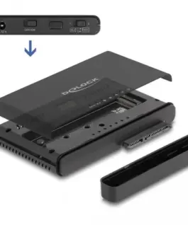 Alternative view of Конвертор Delock, USB-C - 1 x M.2 NVMe SSD + 1 x SATA SSD / HDD, Функция клониране