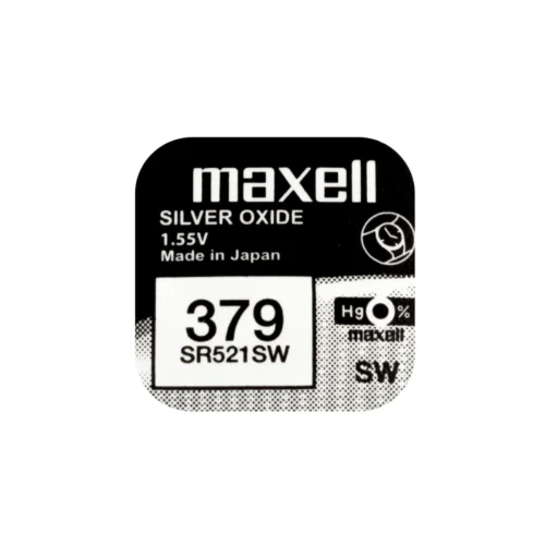 Alternative view of Бутонна батерия сребърна MAXELL SR521 SW /AG0/379/ 1.55V