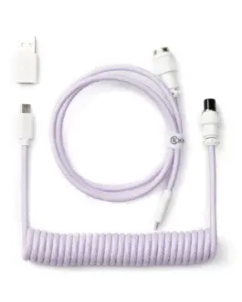Alternative view of Кабел за клавиатура Keychron Coiled Aviator Light Purple