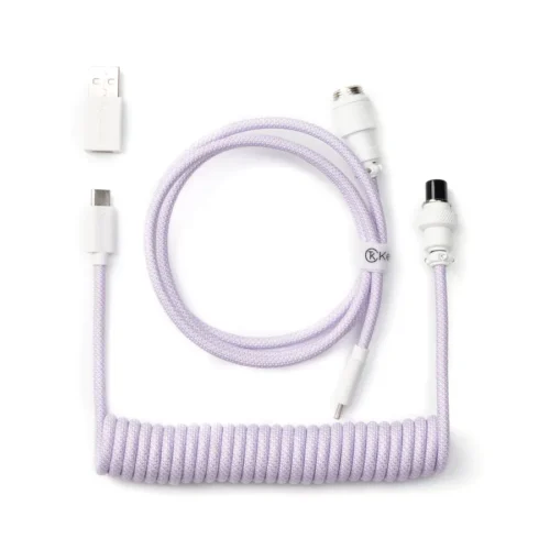 Alternative view of Кабел за клавиатура Keychron Coiled Aviator Light Purple