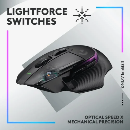 Alternative view of Геймърска мишка Logitech G502 X Plus Black Lightsync RGB