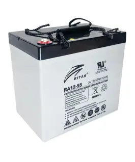 Оловна AGM Deep cycle батерия RITAR (DC12-55) 12V 55Ah 229 / 138 /211 mm  F15/M6 / F11/M6 За соларни