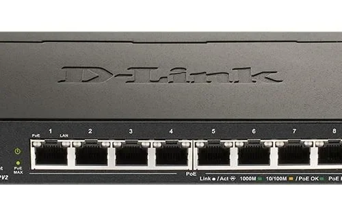 Суич D-Link DGS-1100-08PV2/E 8 портов PoE 10/100/1000 Gigabit Smart Switch управляем за монтаж в