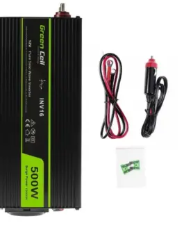 Alternative view of Инвертор GREEN CELL, 12/220V, DC/AC, 500W/1000W, Чиста синусоида