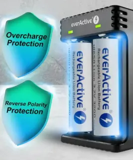 Alternative view of Зарядно устройство за LiIon батерии 3,7v CR18650,CR123,14500 2 гнездa USB micro LC-200 EverActive