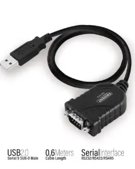 Alternative view of Конвертор Ewent USB -  RS232 9 пин мъжко, Черен