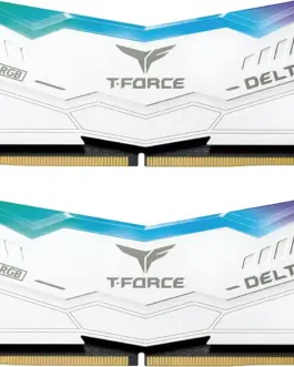 Памет за компютър Team Group T-Force Delta RGB White DDR5 32GB (2x16GB) 6000MHz CL38