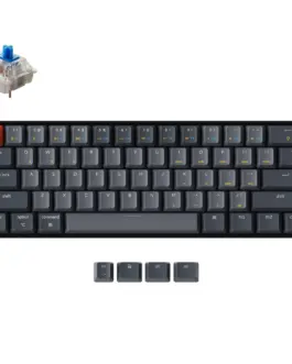 Alternative view of Геймърска Механична клавиатура Keychron K12, Hot-Swappable Aluminum, 60% Gateron Blue Switch, RGB LED ABS