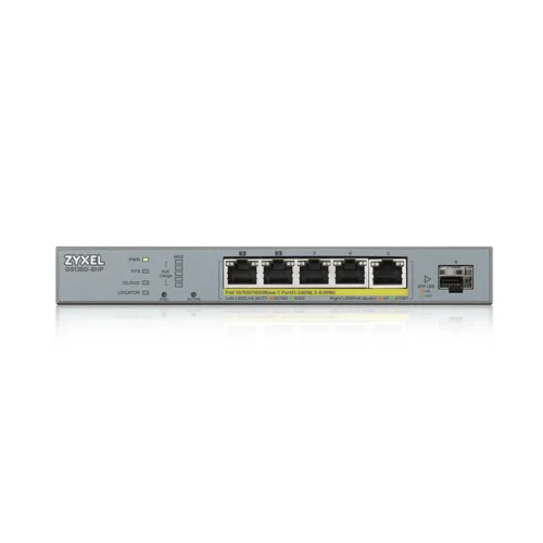 Alternative view of Суич ZyXEL GS1350-6HP, 6-портов, Gigabit, Управляем, PoE 60W