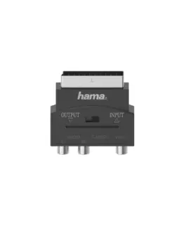 Преходник  HAMA S-VHS 3 х Чинч(1хVideo+2xAudio) - Скарт Черен